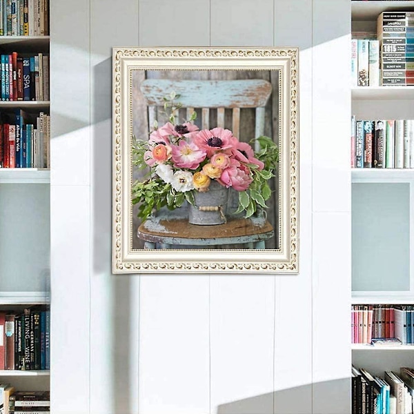 Diamantbroderi Full Kit 5d Diamantmålning DIY Diamantmålning Canvas Måla Efter Siffror Blommor Bild Strass Diamantmosaik Kit Vuxen Cra