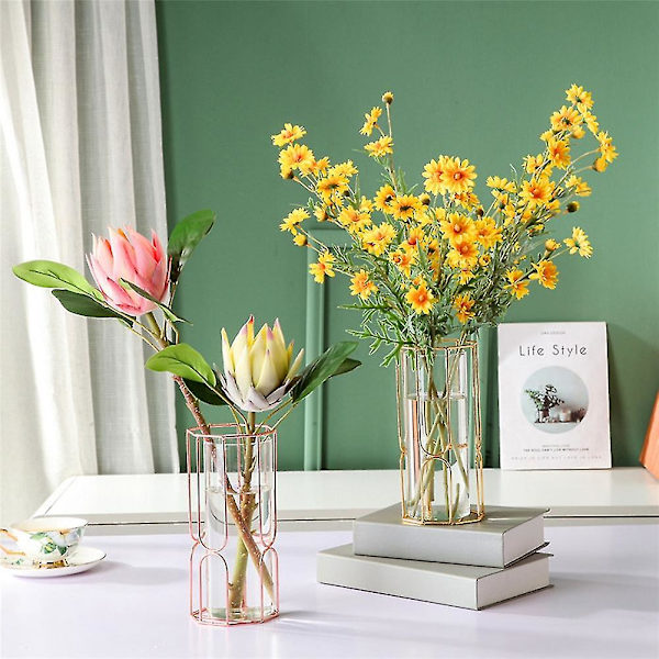 Glasvas Nordisk Vas Glasblomsterarrangemang Vaser Kompatibla Med Heminredning Torkade Blommor Flaska Bar Dekoration