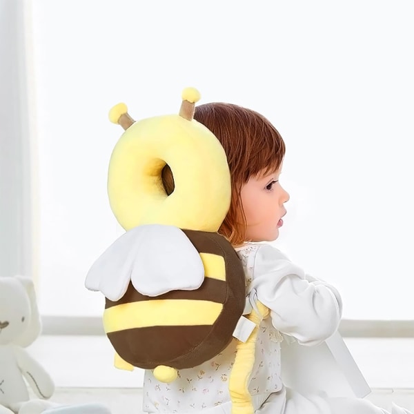 Baby head protector backpack walking and crawling, bee