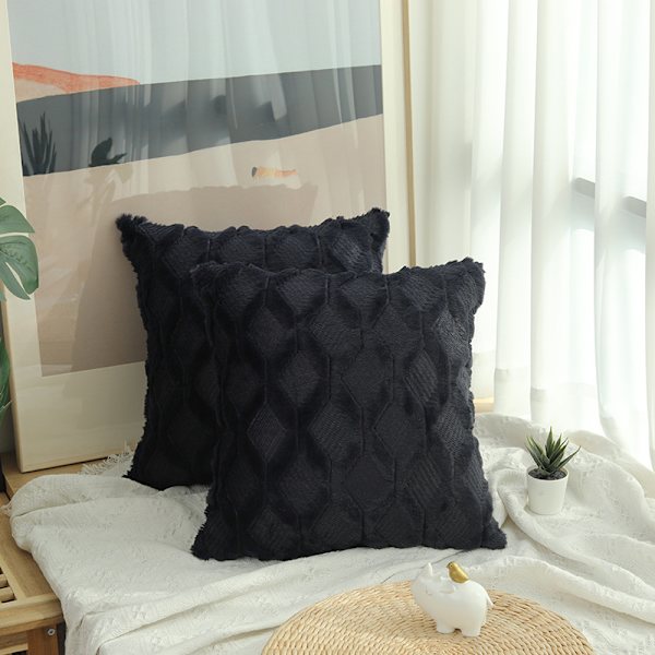 Kuddfodral 40x40cm Set om 2 Abstrakt Konst Kuddfodral, Gul och Mörkgrå Modern Galleri Dekorativ Kudde för Sovrum, Soffa och Liv