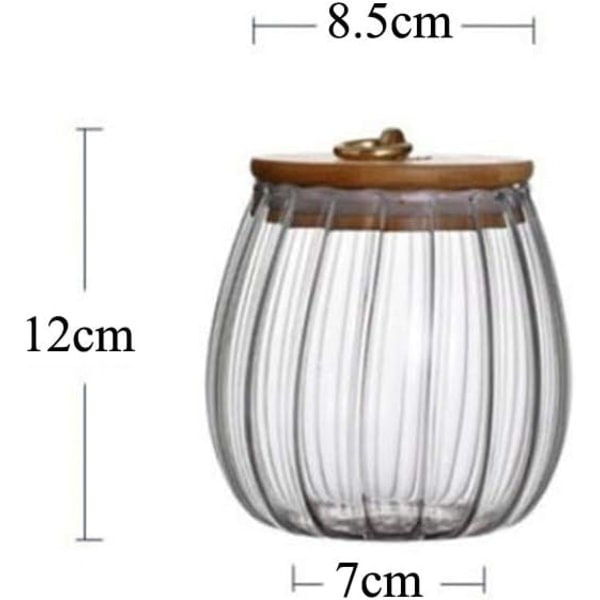 Ny Glaskrukke til Madopbevaring 750ml/25oz Transparent Glaskrukke med Lufttæt Acacia Trælåg til Madopbevaring i Køkkenet