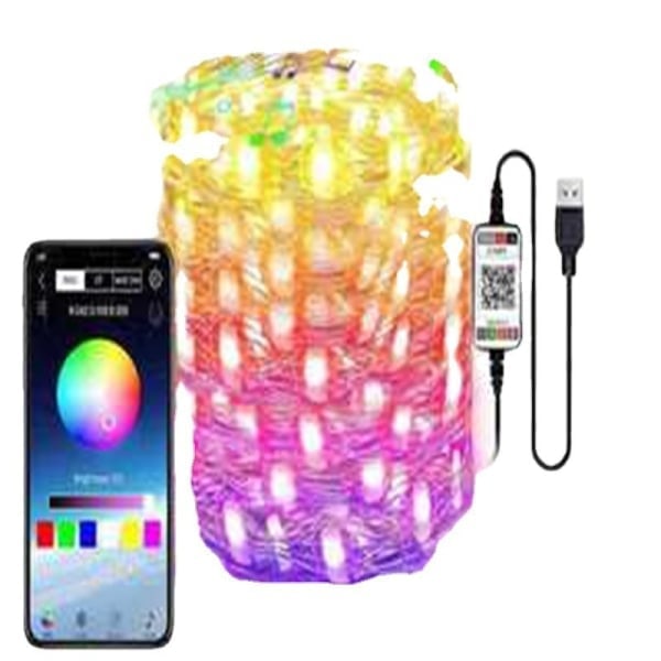 LED-nauhat musiikkitilalla RGB värinvaihto 20m 200LED_ryy