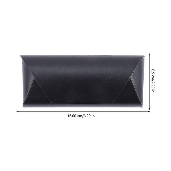 Glasögonfodral Bärbart Solglasögonfodral PU-Läder Glasögonfodral Lätt Glasögonfodral Svart 16x6.5cm Black 16x6.5cm