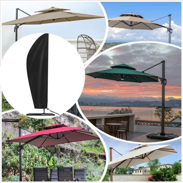 Paraplytrekk Vanntett utendørs anti-UV paraplytrekk med glidelås，200 x 30 x 50 cm