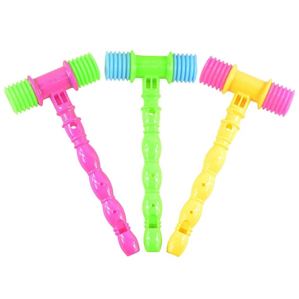 12 Pcs Baby Music Toy Court Gavel Plastic Gavel Squeaky Toy Knocking Hammer23*11cm