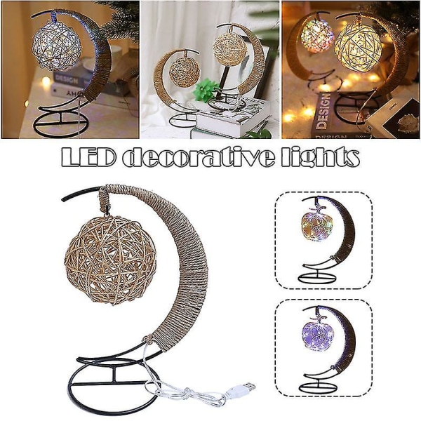 LED-valo tähti omenan muotoinen koristevalo joulukoristeet Pentagram USB neljä väriä Four Colors Pentagram USB