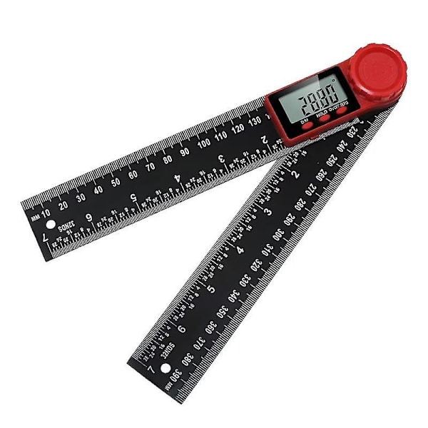 LCD Digital Vinkelmätare Linjal, 200mm/7 Tum Vinkelmätare Gradskiva Inclinometer Goniometer Elektronisk Vinkelmätningsverktyg För Träbearbetning