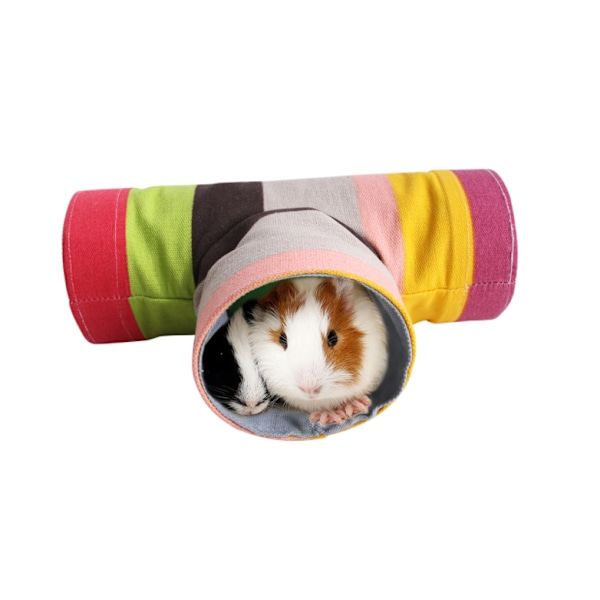 Hamstertunnel Leksak Regnbågsduk Liten Djur Rör Leksak Hamster Gömställe Rör Liten Husdjur Färg Tunnel(Tee)