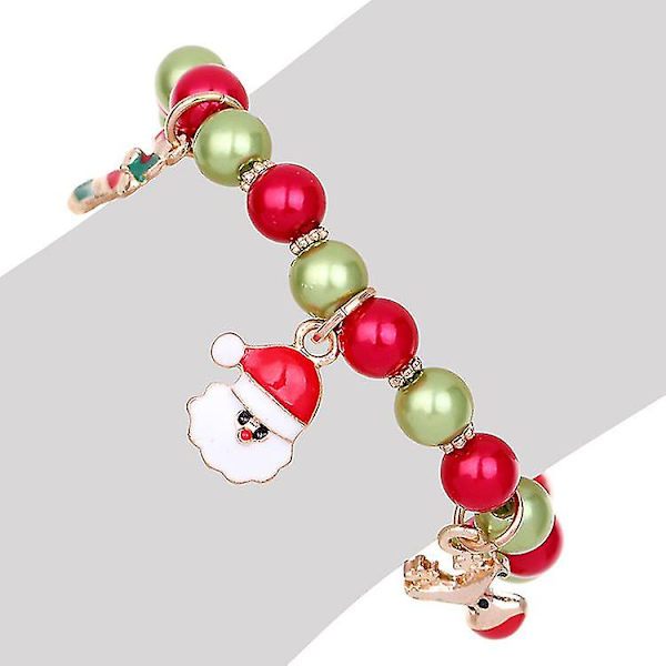 Presentarmband i legering med plätering, prydnadspresent, små jultomte-armband, bröllops smyckesset för brudar (3-pack, flerfärgade)