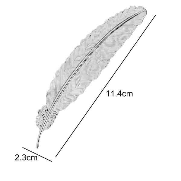 Metal Fjeder Bogmærker Enkle Elegante Og Tynde Fjederformede Bogmærker Ideel Gave Til Voksne, Børn Og Studerende (5 Farver) 10 Stk