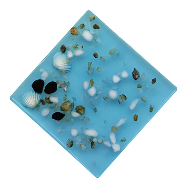 Mellanöstern Dekor Kaffekopp Underlägg Te Kopps Pad Coastal Kopps Underlägg Kvadratisk Mugg Pad Kvadratisk Placemat Blue 8.6X8.6CM