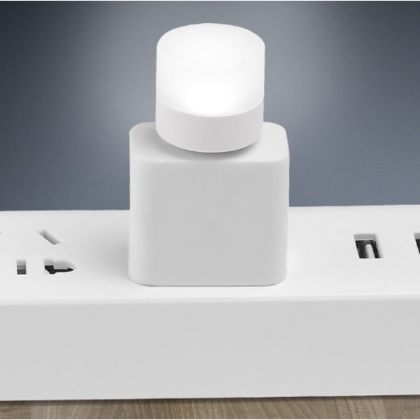 RYI)Vit LED-pöytävalaisin USB-liittimellä kannettavalle tietokoneelle