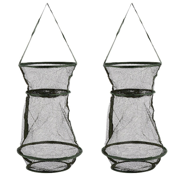 3 stk Foldbar Agnskast Garnfiskenet Bærbar Fiskeri Landing Net Reje Bur 2stk 25X25CM 2pcs 25X25CM