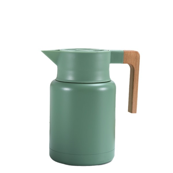 Stor isolert karaffel i rustfritt stål - 2 liter dobbeltvegget vakuumtermos kaffe- og drikkedispenser - grønn