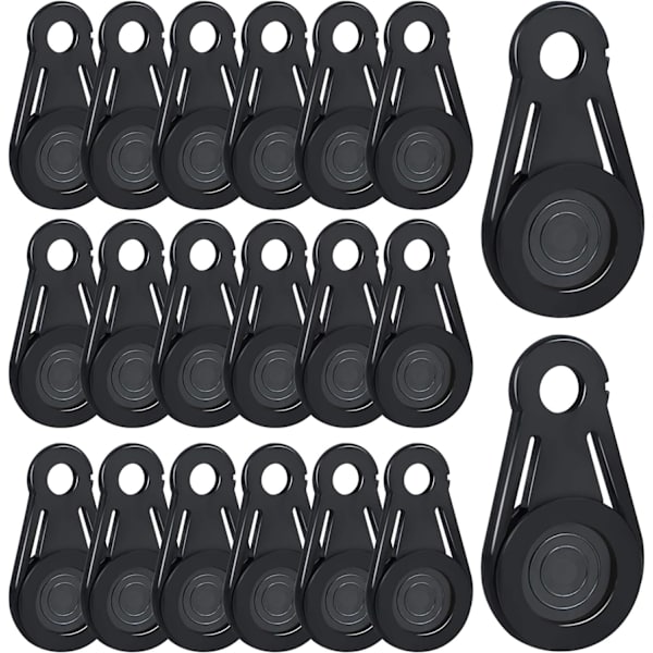20-pack Tarpklämmor, Flyttbara Tarpklämmor för Camping, Tält, Markiser, Banderoller, Täckningar, Presenningar och Plastfolie