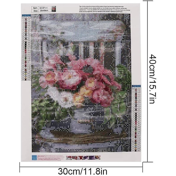 Diamantbroderi Full Kit 5d Diamantmålning DIY Diamantmålning Canvas Måla Efter Siffror Blommor Bild Strass Diamantmosaik Kit Vuxen Cra
