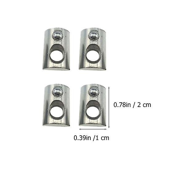 100 st T-spår Mutter Rull-in Fjäderbelastad Mutter Kolstål För Aluminiumprofil Silver 2X2CM Silver 2X2CM