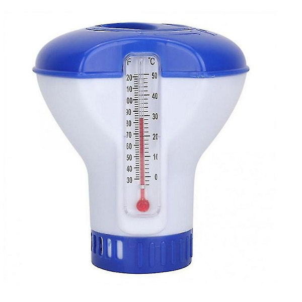 Flydende Klor Dispenser og Termometer til Swimmingpool, Automatisk Dispenser, Flydende Vandpille, Flydende Kop, Desinfektionsdispenser Wi