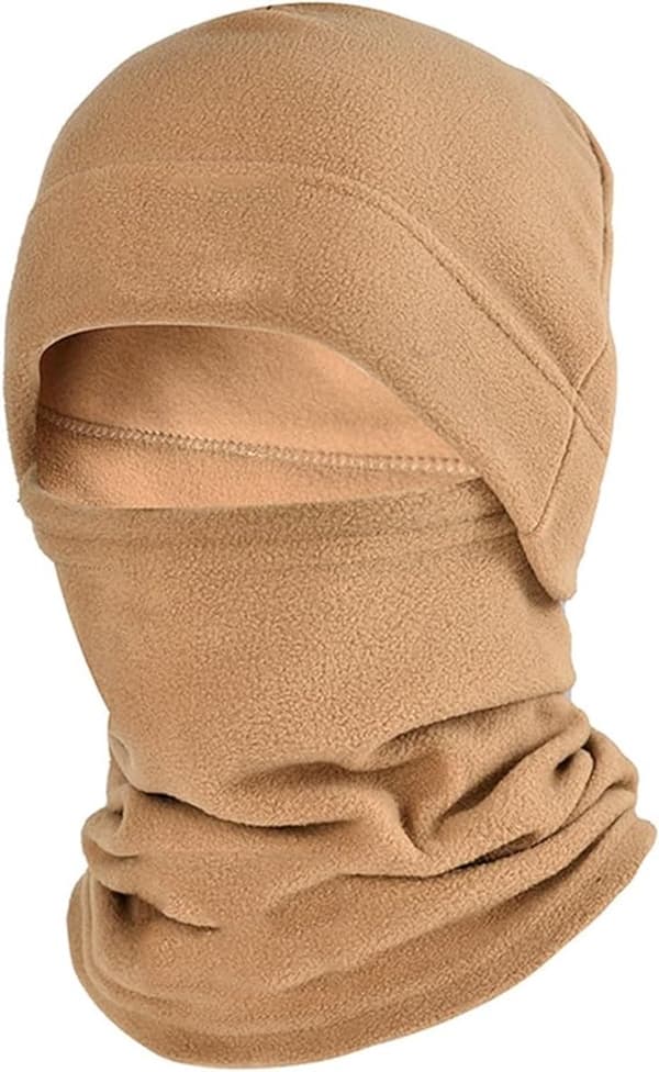 Vinterfleece Balaclava Ansigtsmaske, Varm Multifunktionel Halsvarmer, Til Mænd Og Kvinder Skiløb Vandring Cykling, Khaki, One Size