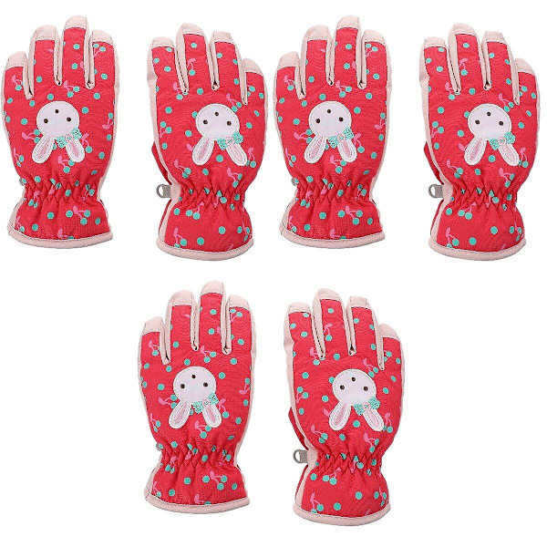 3 Par Barnvinter Varma Skidhandskar Kreativa Handskar Halksäkra Snövant 3 par S 3 pairs S