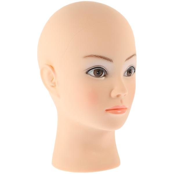 Kosmetologidukkehode Skalle Manikin Hodemodell For Parykker Laging Parykk Visning Hudfarge 26x17cm Complexion 26x17cm