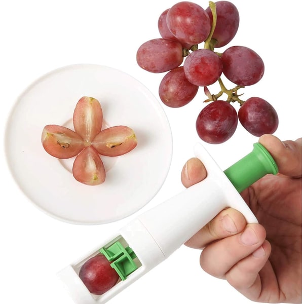 Cortador de uva Cortador de uvas para niños Pelador de uvas Cortador de tomates de cereza Cortador de frutas y verduras Gadget de