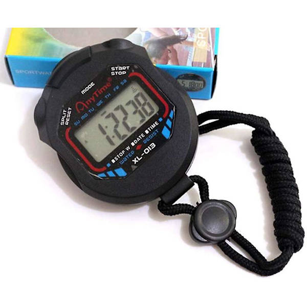 Urheilukello Stop Watch Professional Digitaalinen Urheilukello Suurella LCD-näytöllä Juoksukello Jalkapallolle, Koripallolle, Juoksulle, Uinnille Ja Monelle Muulle