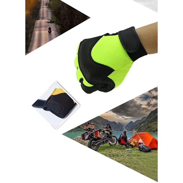 Varmhandskar Vinterhandskar Halvläderhjortläderhandskar Ridhandskar Motorcykelhandskar Fitnesshandskar Motorcykel Utomhussporthandskar, Grön M