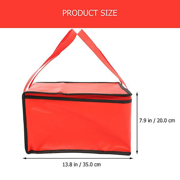 2 kpl Vedenpitävä Lounaskassi Kannettava Ruokakuljetuslaukku Eristetty Kakkukuljetuskori Punainen 35X35X20CM Red 35X35X20CM