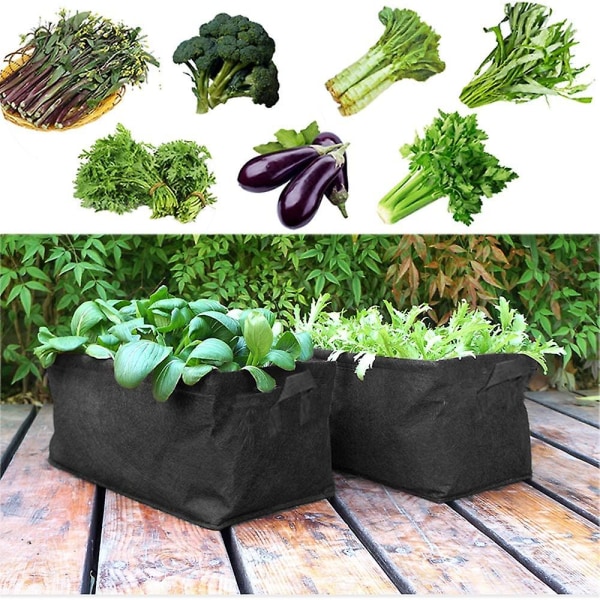 5-pack Växtpåsar Grönsaksodlingspåsar Sidoplanteringskrukor Andningsbara Trädgårdsplanteringsbehållare För Potatis, Tomat, Morot 5 Gallon Brun