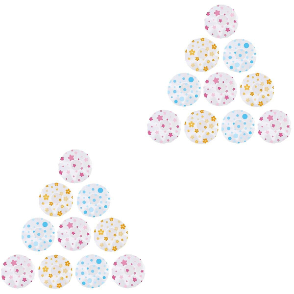 30 kpl Paksuuntuneet Suihkukorkit Elastisilla Vedenpitävillä Hiusten Suojilla Naisille Tytöille (Satunnainen Tyyli)20 20 pcs 26X26cm