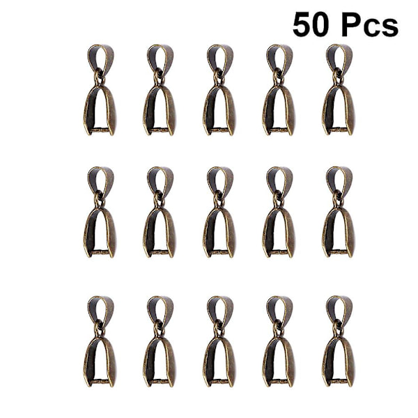 50 st 20mm Koppar Halsband Spänne Hänge Klämma Bail Pärla Hänge Koppling DIY Hängande Ring B 2*0.4*0.3cm