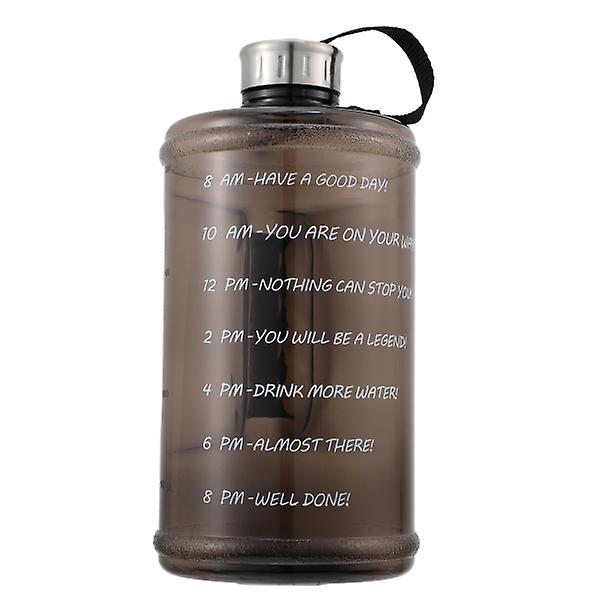 1 stk Sportsflaske med stor kapasitet Utendørs vannflaske Fitness vannflaske Svart 28X13,5 cm Black 28X13.5CM