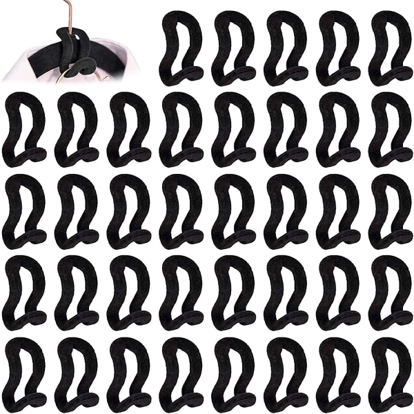 40 stycken Mini Klädhängare Krok Flockning Halkfri klädhängare Krokar Cascading Galgar Garderobskoppling Krokar för garderob, badrum, sovrum, kök