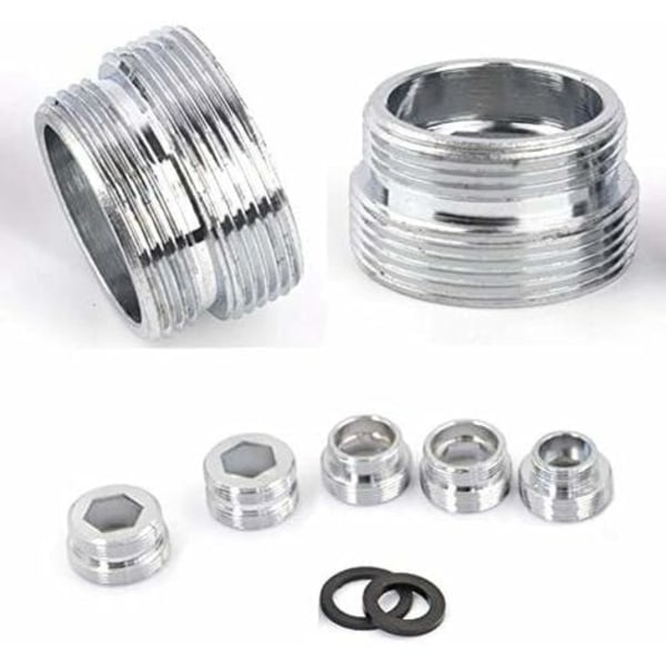 2-pack Massiv Metall Kranadapter för Köksblandare (M24 till M22)