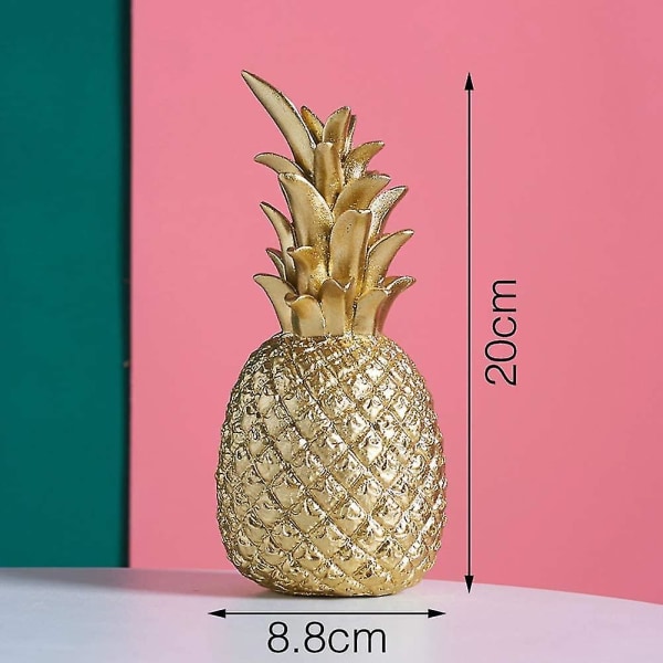 Ananas Dekoration Ananas Guld Moderne Harpiks Ananas Ornamenter Dekorativ Figur Bord Dekoration Til Fødselsdagsfest, Vindue, Rum Dekoration Vi