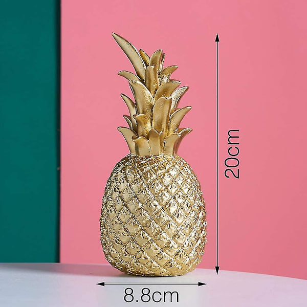 Ananas-koriste Ananas Kulta Moderni Hartsi Ananas-koristeet Koristeellinen Hahmo Pöytäkoriste Syntymäpäiväjuhliin, Ikkunaan, Huoneen Koristeluun Me
