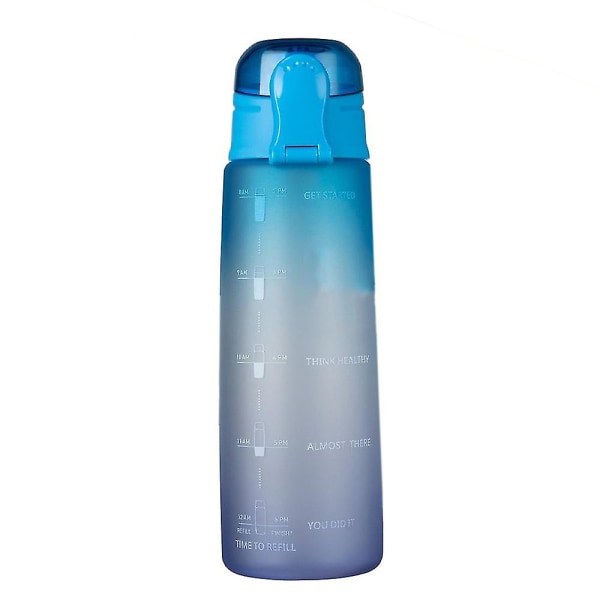 32 oz fitness vandflaske med tidsmarkør Bpa gratis vandkande med stor kapacitet kompatibel med fitnesscenter udendørs kontor