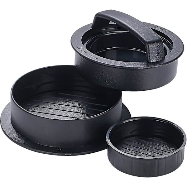 Burger-painike, 3-in-1 Burger-painike, Tarttumaton Burger-muottisetti, Burger-painike & Hamburger-painike-setti, Yhteensopiva BBQ-grillin kanssa (ABS-muovi)