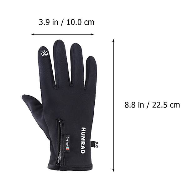 Utomhus Ridhandskar Halksäkra Handskar Mountainbikehandskar Vindtäta Handskar SvartM Black M