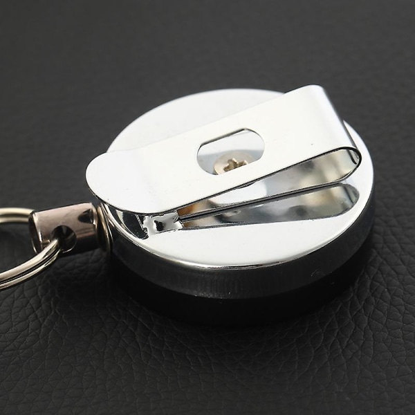 Pennestativholder Heavy-duty Retractable Penn- og Blyant Holder med Metallbåndklips Silikon Retractable Penn Holder (1 stk, Svart)