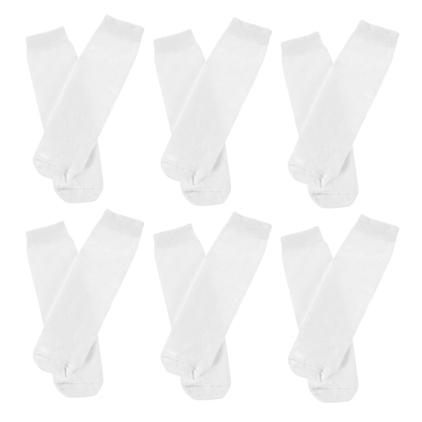 6 Par Bulkstrumpor Sublimeringstrumpor Blanks Sublimering Tubstrumpor Färg Sublimeringstrumpor Vita 28X7cm White 28X7cm