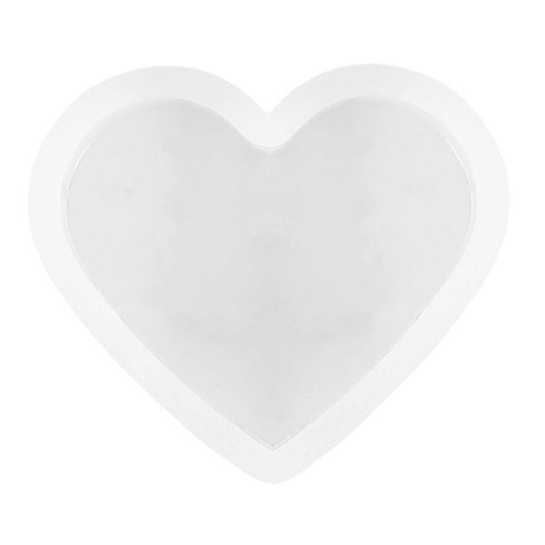 Kristall Epoxy Form Hjärtformad Underlägg Gjutning Silikonform DIY Hantverk Form Vit 19X13CM White 19X13CM