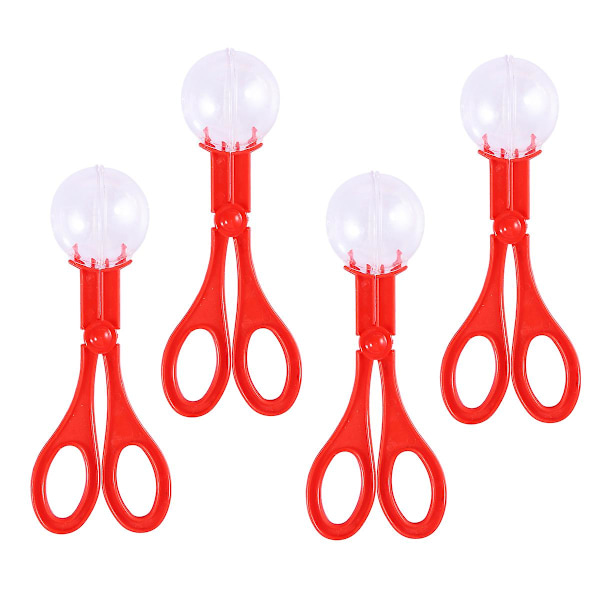 4 kpl Muoviset Hyönteiset Lapsille Hyönteiset Leikkihyönteiset Pyydä Sakset Hyönteisten Pyydystimen Sakset Aistiharjoittelu Red 4PCS