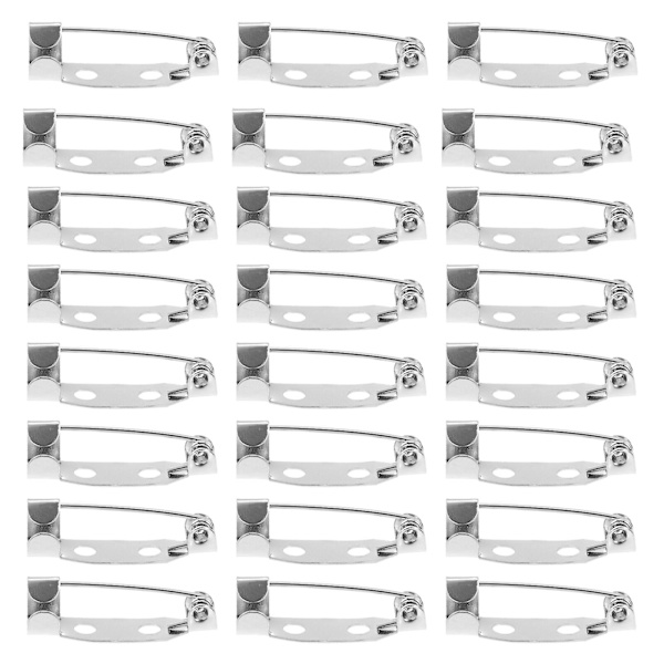 50 stk. Etiketter Tøj Lås Rygge Sikkerhedsspænde Håndlavet DIY Sikkerhed Brosche Ryg Pins Sølv 2X0.5X0.5 Silver 2X0.5X0.5CM