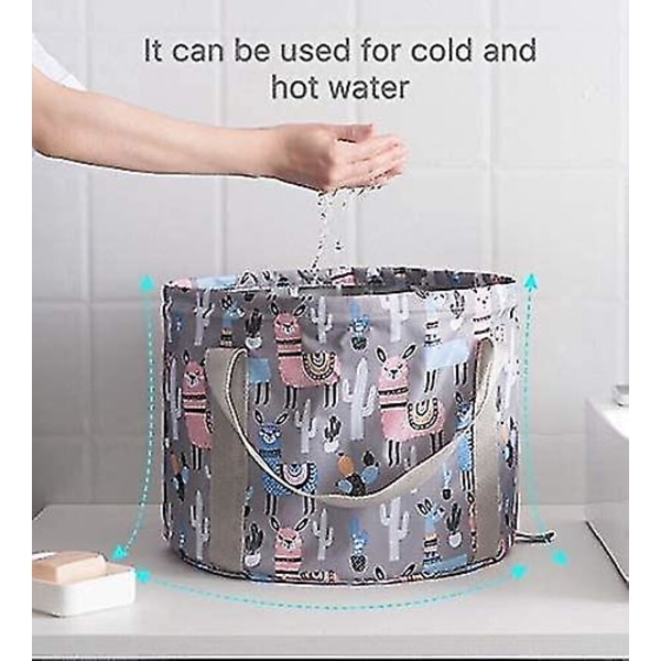 Bärbar Vikbar Vattenbehållare Resefotbad Artefakt, Kan Användas Som Handfat, Hink, Sänka, Utomhus Kan Användas För Att Hålla Vatten 35*22cm