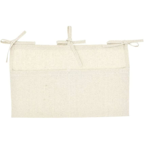 Hengende oppbevaringspose - Krybbe lomme arrangør Robust barnerom nattbord leker hengende oppbevaringspose (beige)