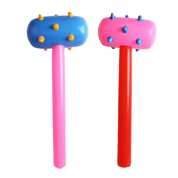 2 stk Farverige PVC Oppustelige Hammer Meteor Hammer Sjov Hammer Legetøj Til Børn (Tilfældig Farve) 18*8*2cm