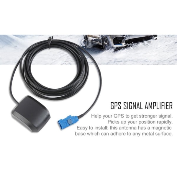 GPS-navigasjonsantenne med blå kontakt Vanntett kompatibel satellittposisjonsantenne (1 stk)