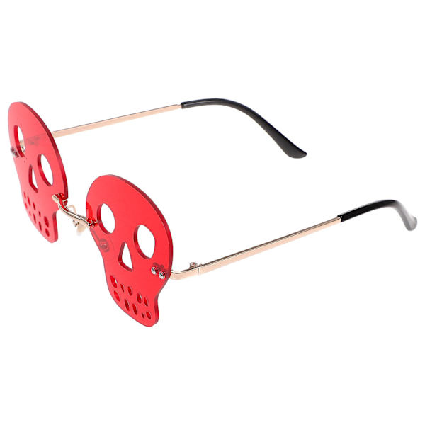 Trendikkäät Aurinkolasit Naisille Rantalomalle Hauskat Aurinkolasit Kehyksettömät Aurinkolasit 90-luvun Aurinkolasit W Red 14.1X13.2X6CM